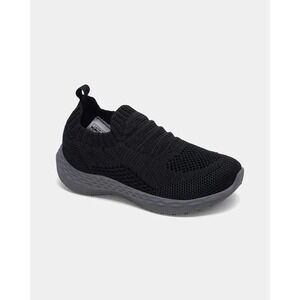 Carter's Kids Black Knit Slip On Athletic Sneakers Shoes Recycled Materials
